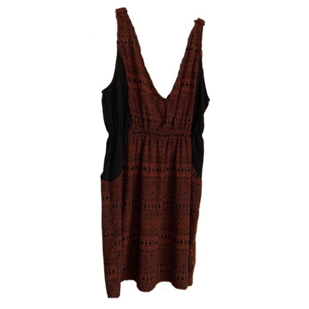 [Francesca’s Collection] Brown/Black Tribal Dress